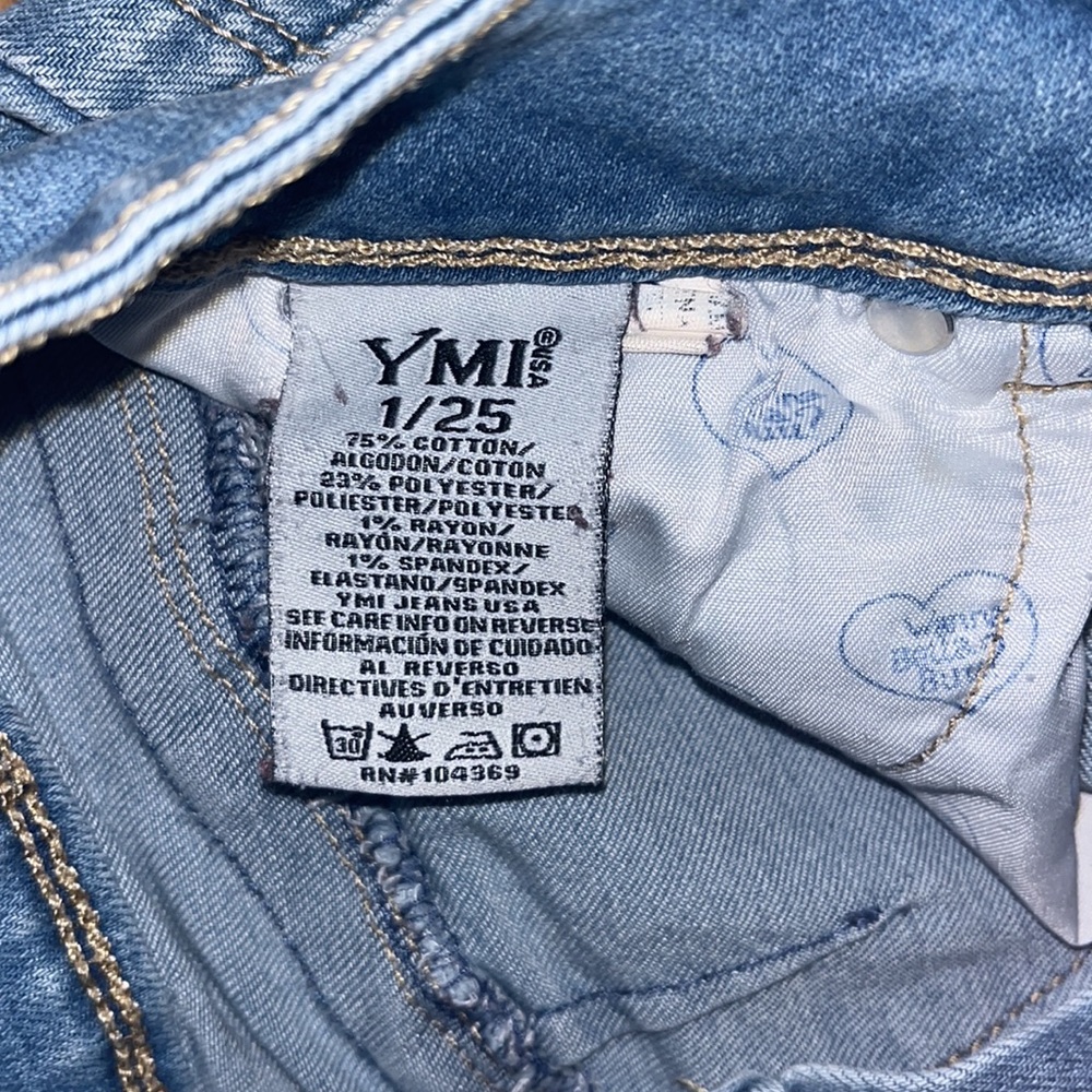 YMI Mid Rise Color Washed Ripped Jeans - Picture 3 of 3